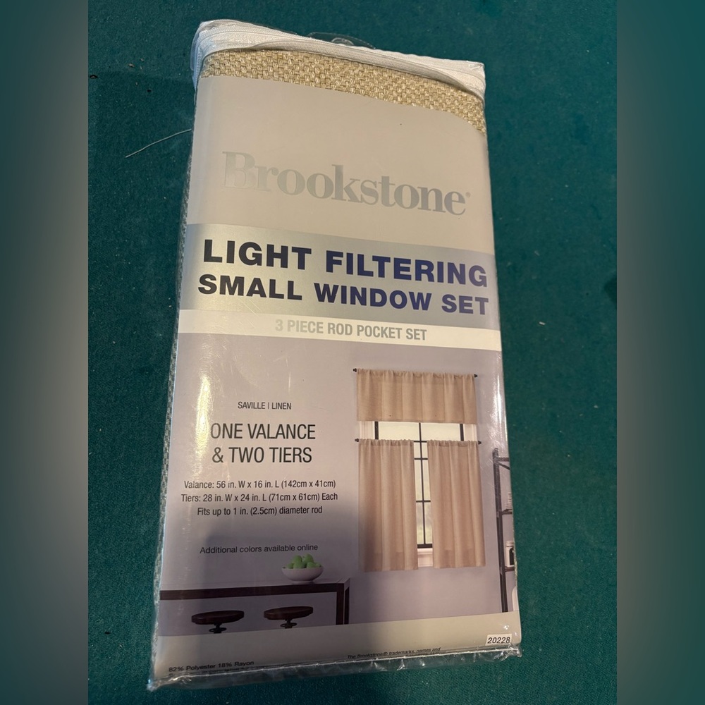 Brookstone Beige Light-Filtering Window Set